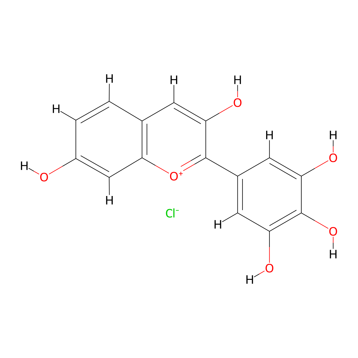 Robinetinidin chloride molecular structure, CAS 3020-09-5