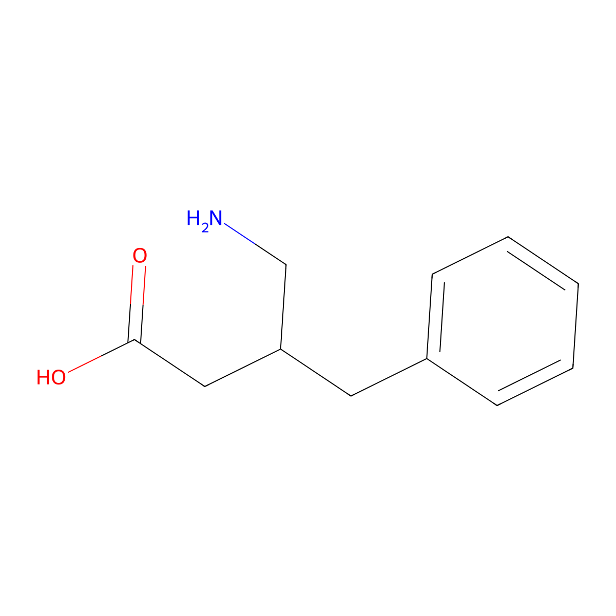 4-Amino-3-benzylbutanoic acid molecular structure, CAS 30200-05-6