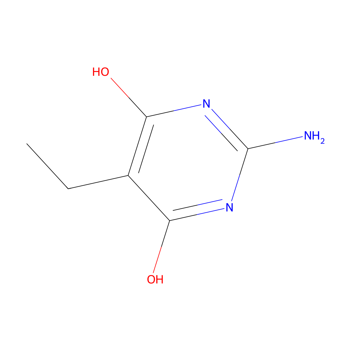 2-Amino-4,6-dihydroxy-5-ethylpyrimidine molecular structure, CAS 30201-72-0