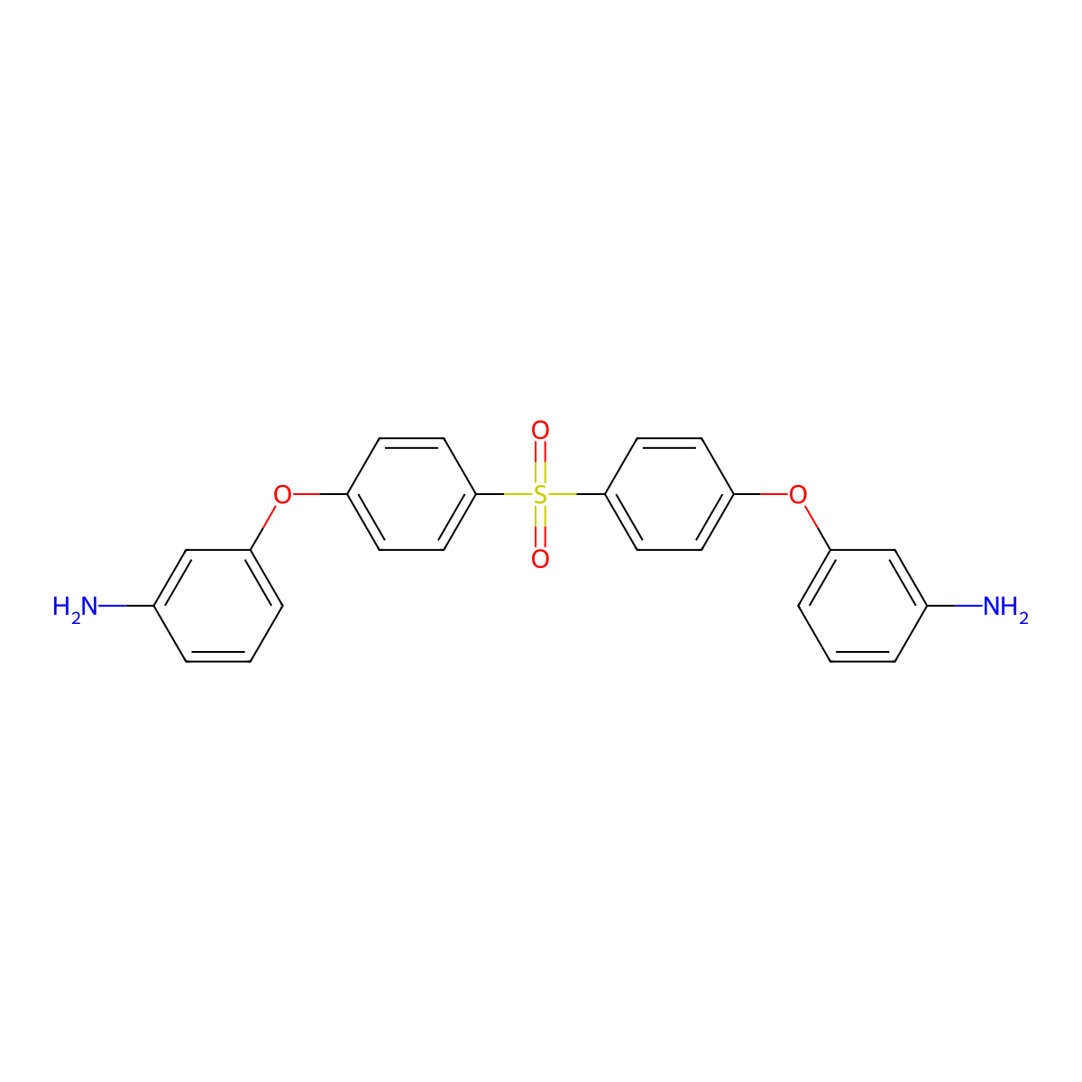 Benzenamine, 3,3'-[sulfonylbis(4,1-phenyleneoxy)]bis- molecular structure, CAS 30203-11-3