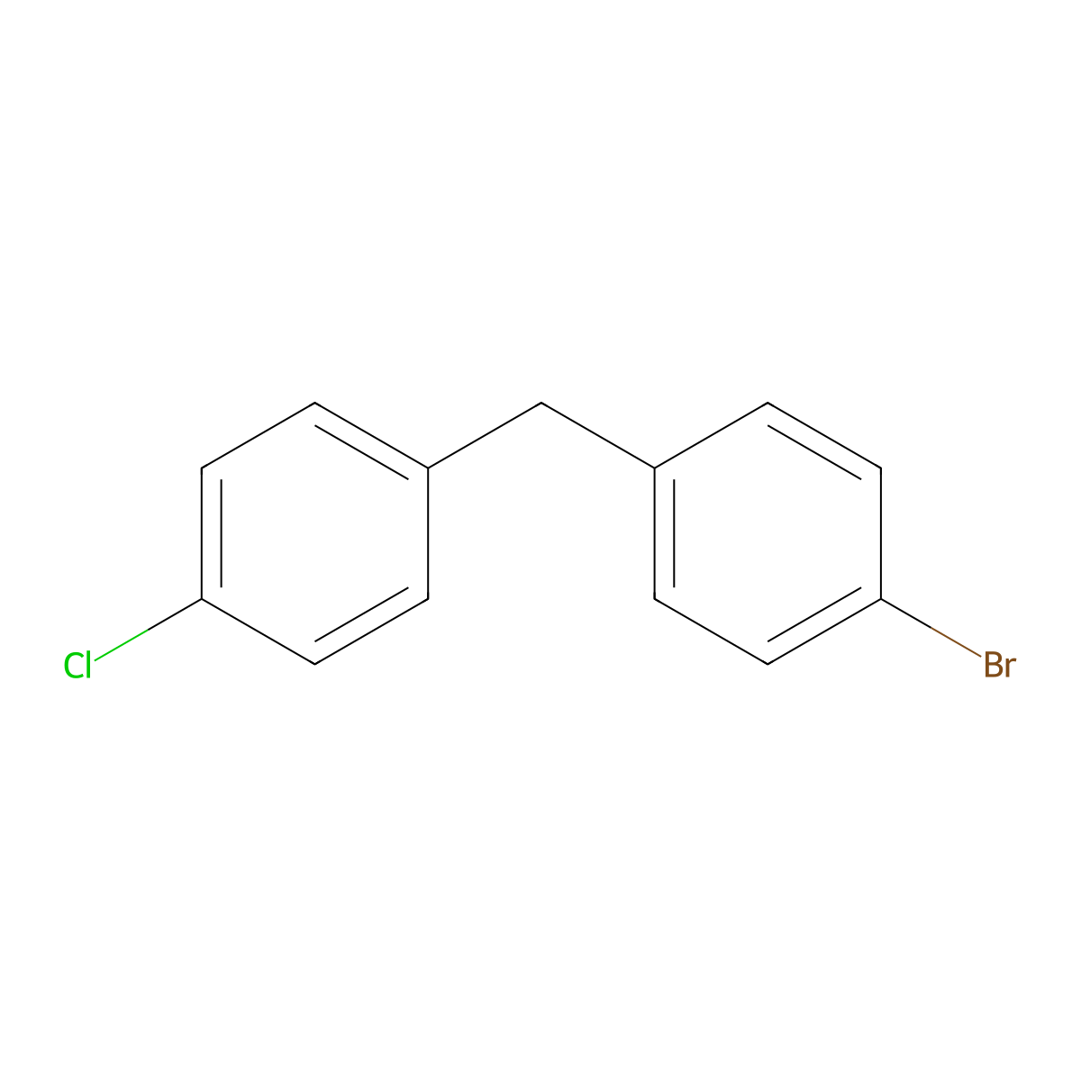 1-Bromo-4-[(4-chlorophenyl)methyl]benzene molecular structure, CAS 30203-84-0