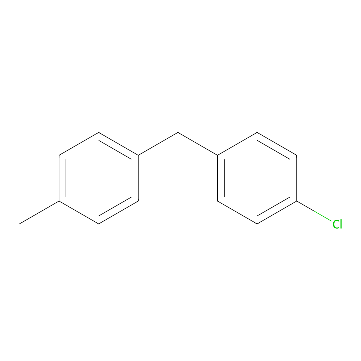 Benzene, 1-chloro-4-[(4-methylphenyl)methyl]- molecular structure, CAS 30203-87-3
