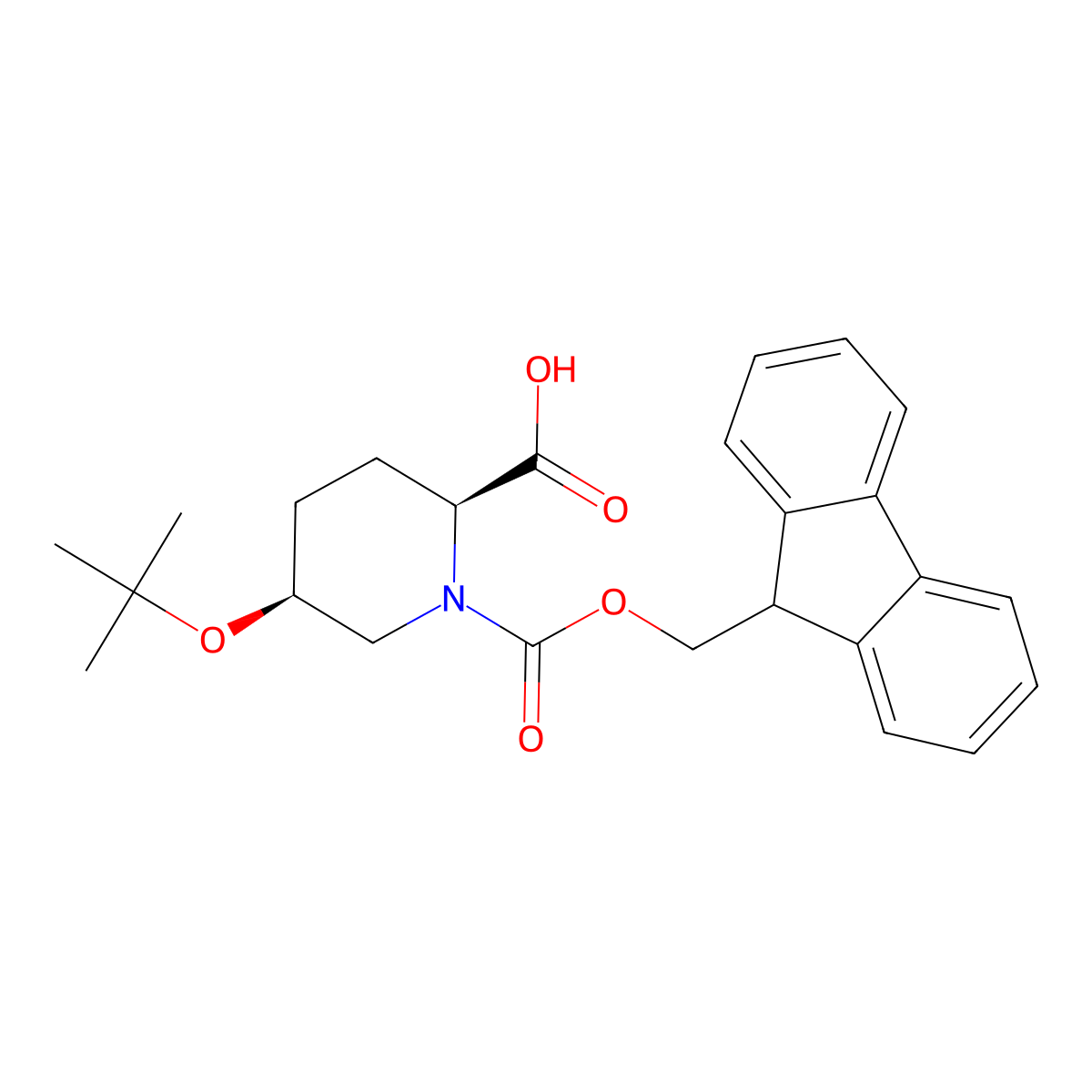 N-Fmoc-(2S,5S)-5-tert-butoxypipecolicacid molecular structure, CAS 3020708-10-2