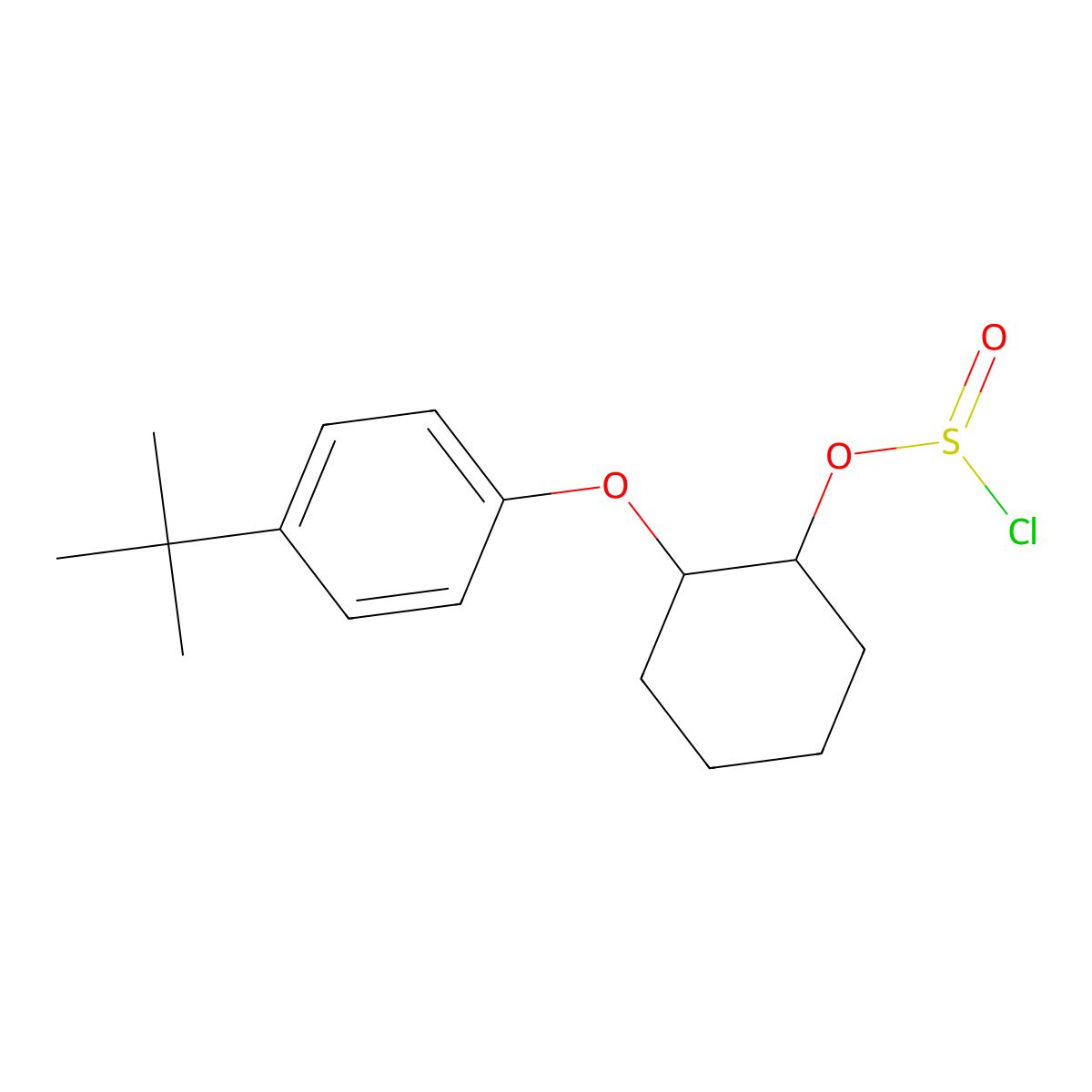 Chlorosulfurous acid, 2-(p-t-butylphenoxy)cyclohexyl ester molecular structure, CAS 3021-31-6