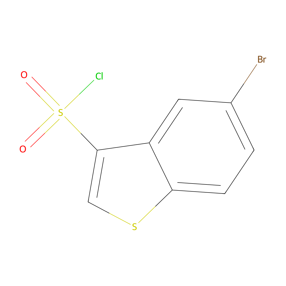 5-Bromo-1-benzothiophene-3-sulfonyl chloride molecular structure, CAS 30214-08-5