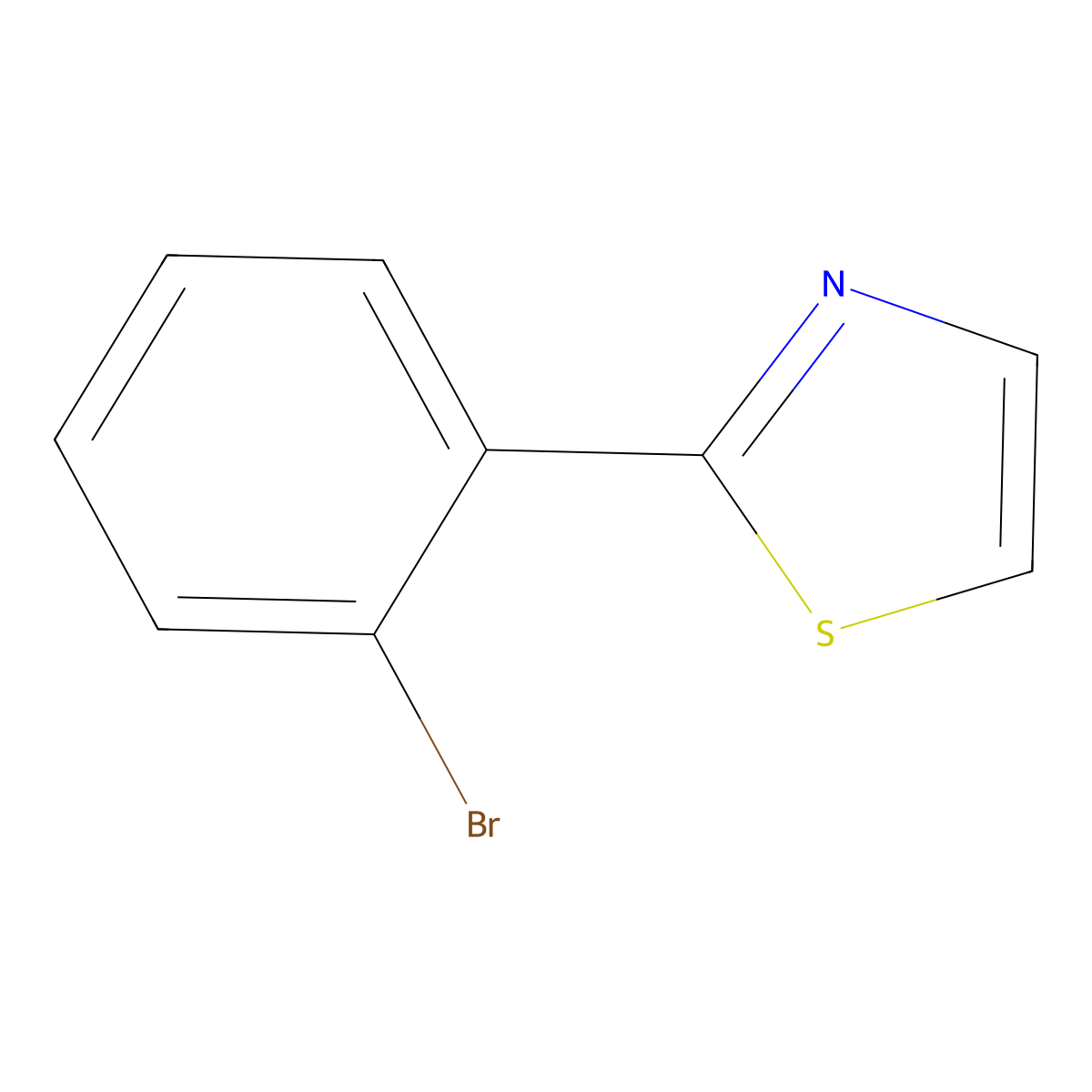 2-(2-Bromophenyl)thiazole molecular structure, CAS 30216-46-7