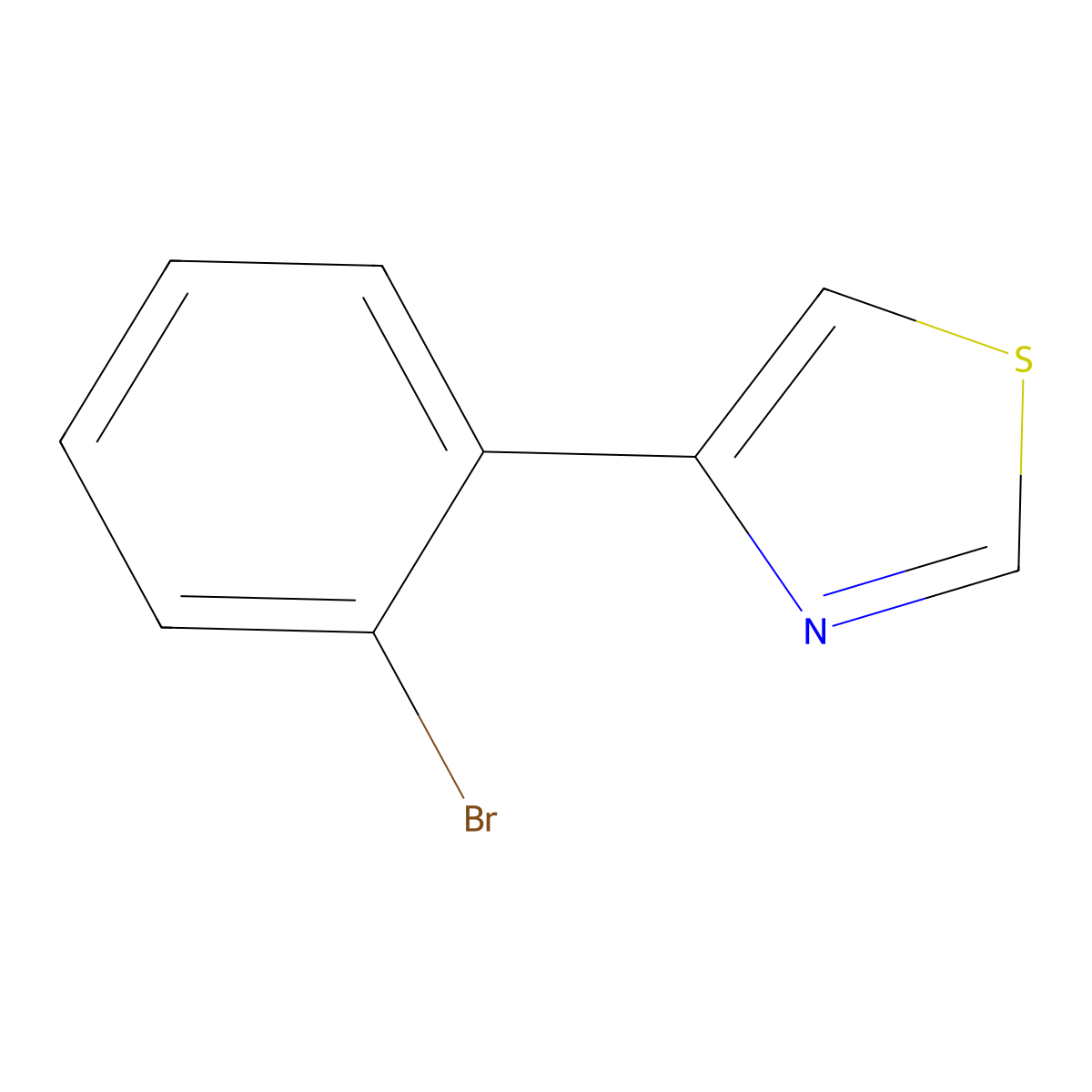 4-(2-Bromophenyl)-1,3-thiazole molecular structure, CAS 30216-49-0