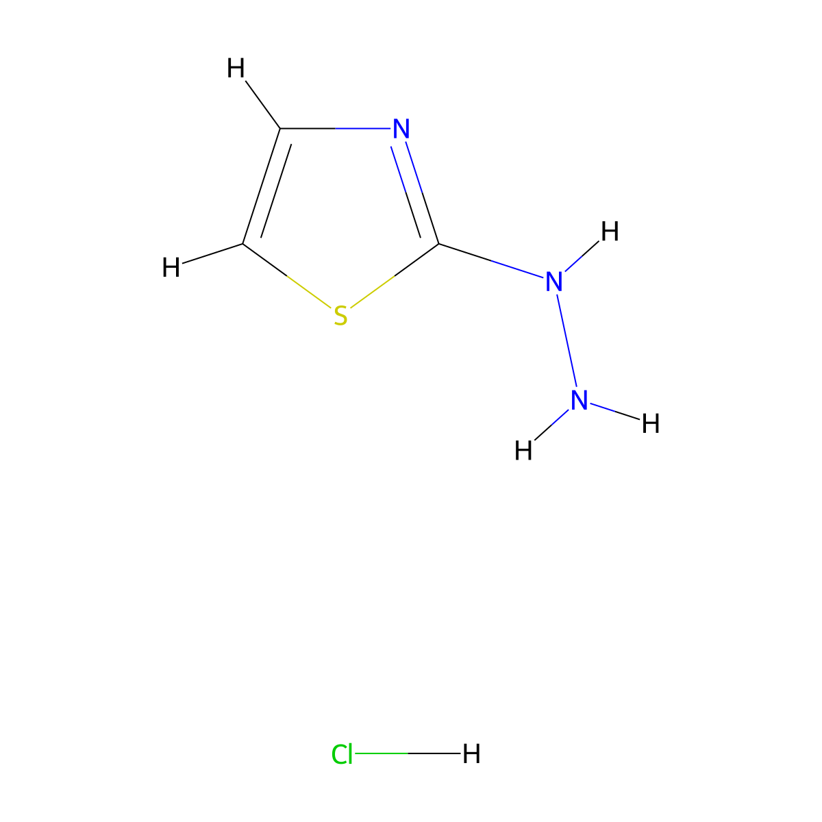 2-Hydrazinylthiazole hydrochloride molecular structure, CAS 30216-52-5