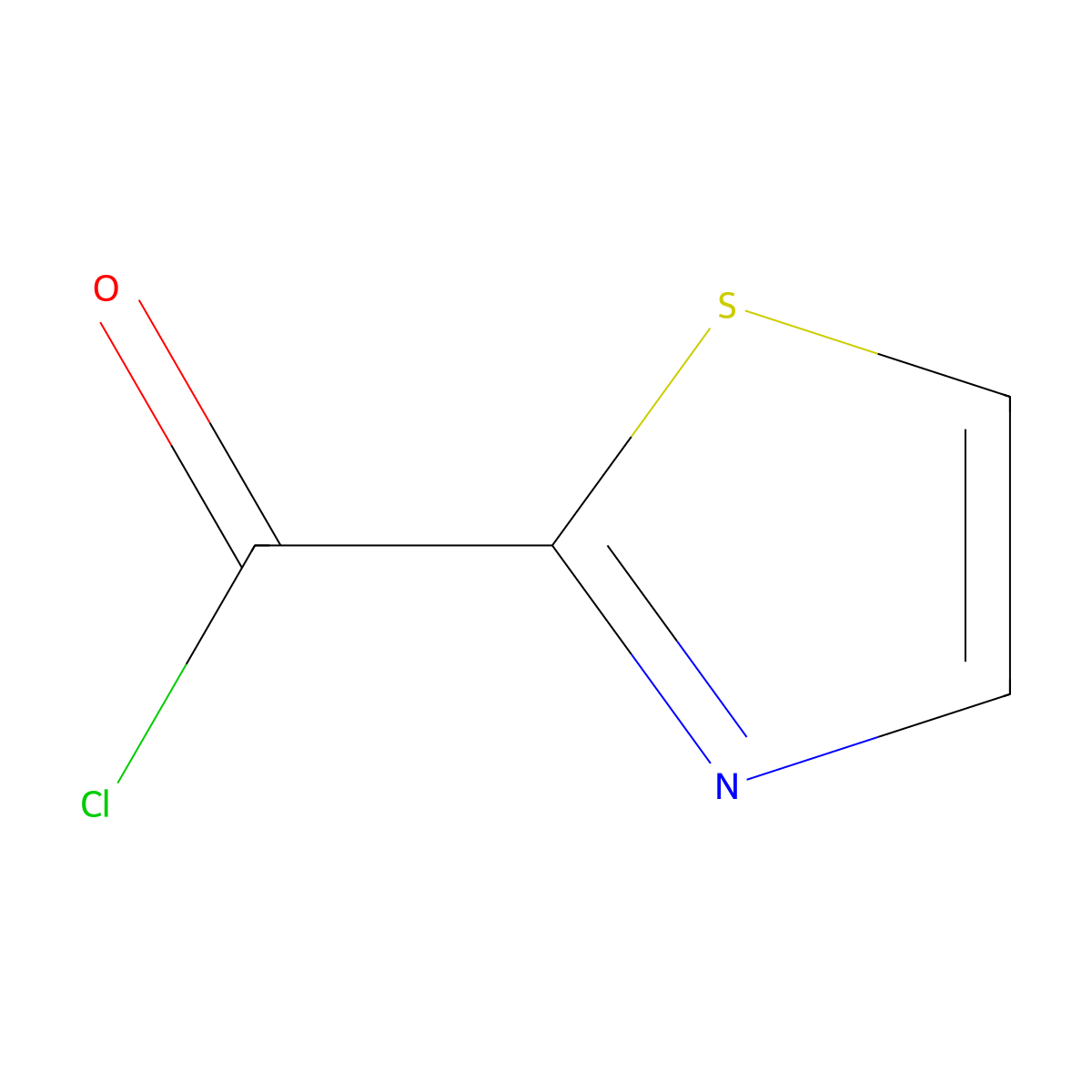 1,3-Thiazole-2-carbonyl chloride molecular structure, CAS 30216-57-0