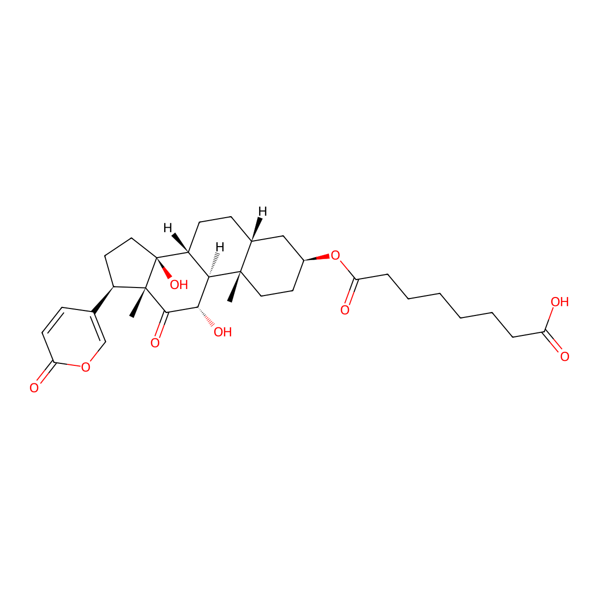 Arenobufagin 3-hemisuberate molecular structure, CAS 30219-16-0