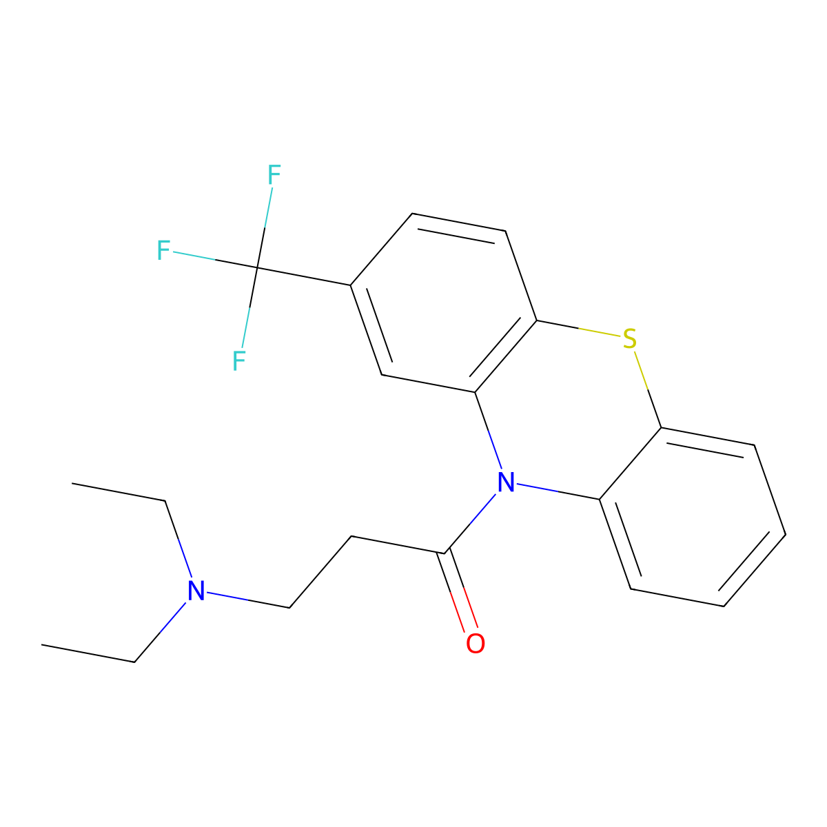 Fluoracizine molecular structure, CAS 30223-48-4