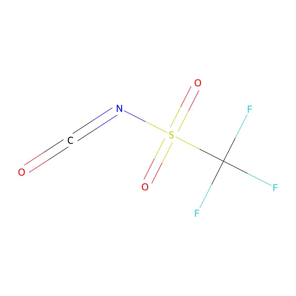 Trifluoromethanesulfonyl isocyanate molecular structure, CAS 30227-06-6