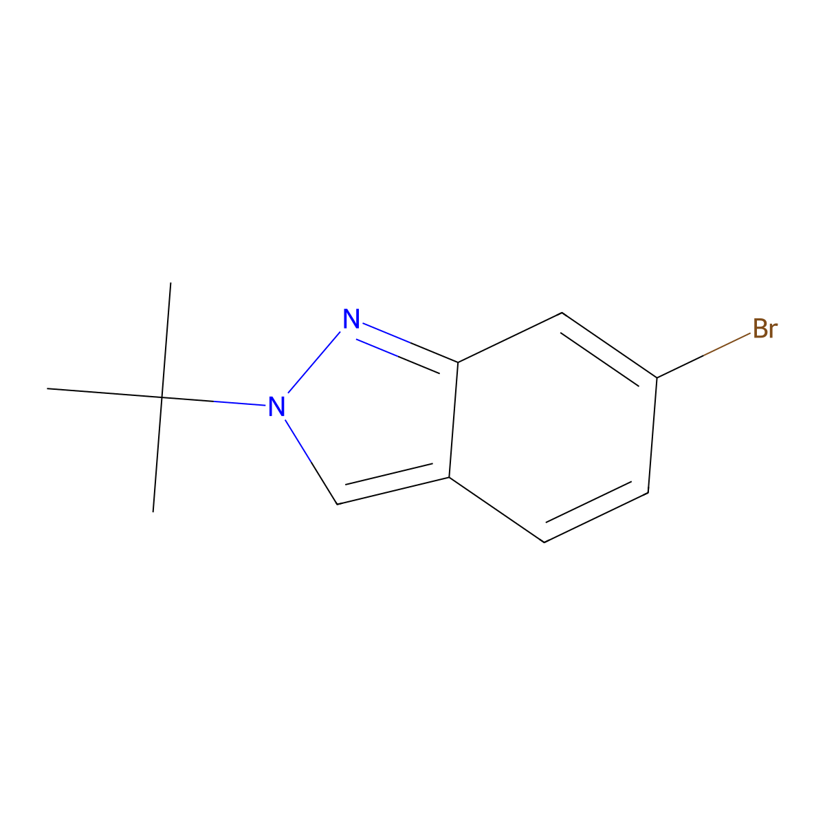 6-bromo-2-tert-butyl-2H-indazole molecular structure, CAS 3022952-30-0