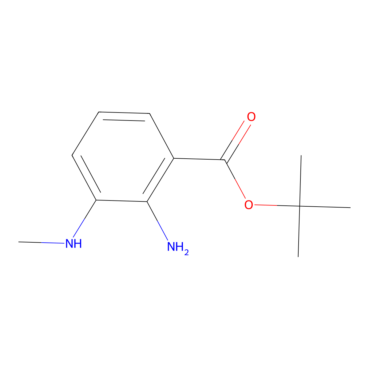 Tert-butyl 2-amino-3-(methylamino)benzoate molecular structure, CAS 3022954-97-5