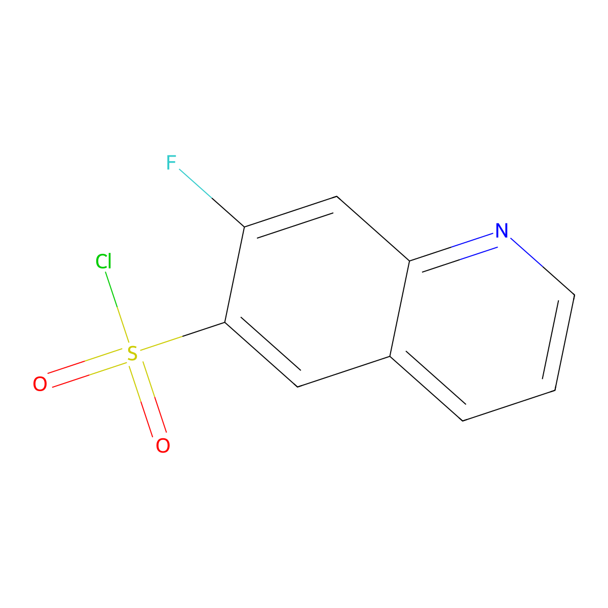 7-Fluoroquinoline-6-sulfonyl chloride molecular structure, CAS 3022958-00-2
