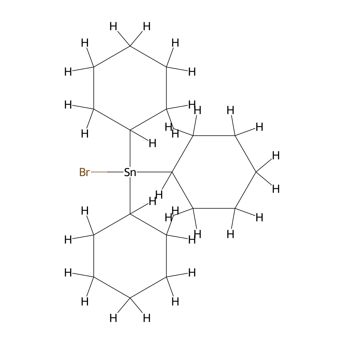 Bromotricyclohexylstannane molecular structure, CAS 3023-92-5