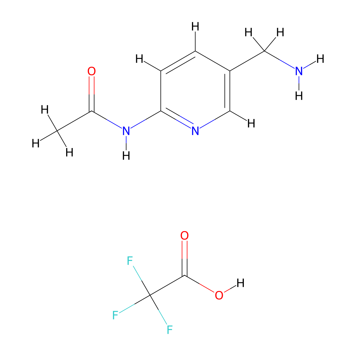 N-[5-(Aminomethyl)-2-pyridyl]acetamide 2,2,2-trifluoroacetic acid molecular structure, CAS 3023062-28-1