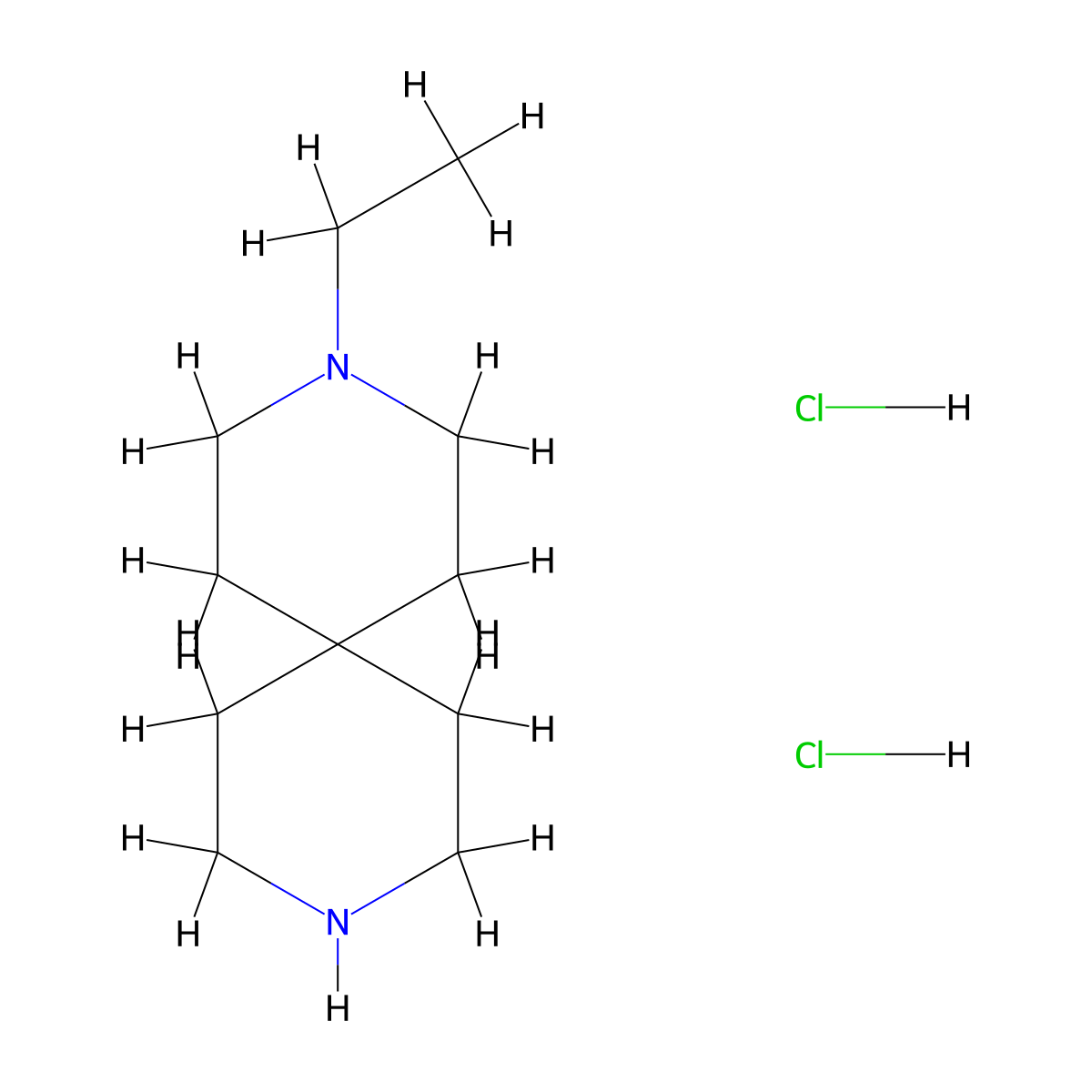 3-Ethyl-3,9-diazaspiro[5.5]undecane dihydrochloride molecular structure, CAS 3023062-88-3