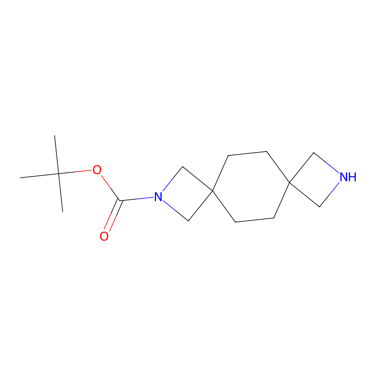 Tert-butyl 2,9-diazadispiro[3.2.3.2]dodecane-2-carboxylate molecular structure, CAS 3023062-95-2
