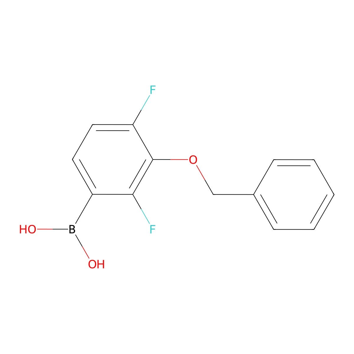 [3-(Benzyloxy)-2,4-difluorophenyl]boronic acid molecular structure, CAS 3023270-09-6