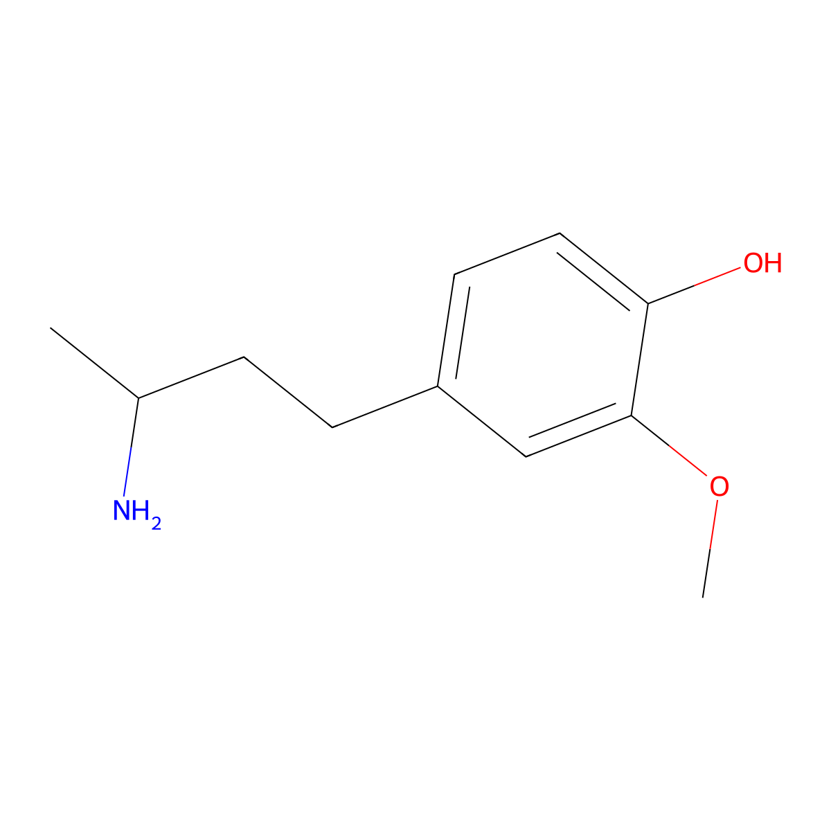 4-(3-Aminobutyl)-2-methoxyphenol molecular structure, CAS 302333-20-6