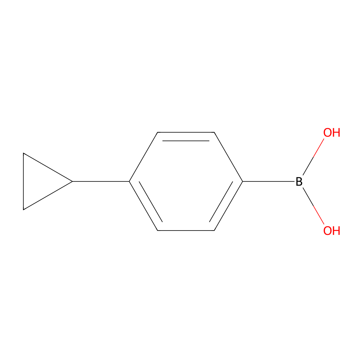 4-Cyclopropylbenzeneboronic acid molecular structure, CAS 302333-80-8