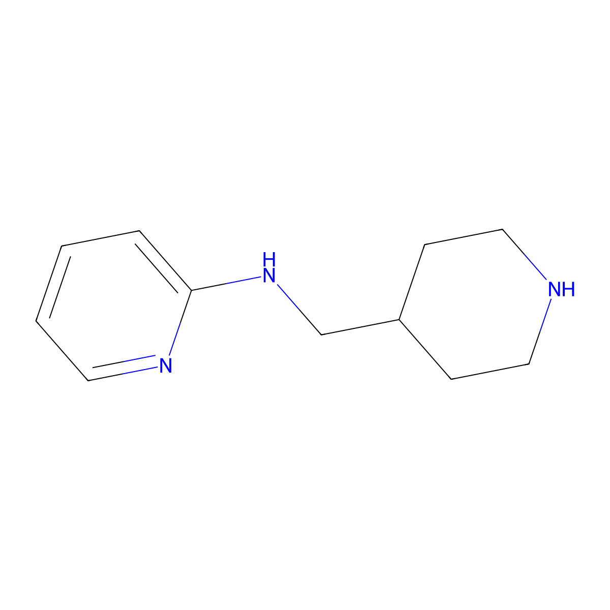 N-(Piperidin-4-ylmethyl)pyridin-2-amine molecular structure, CAS 302338-97-2