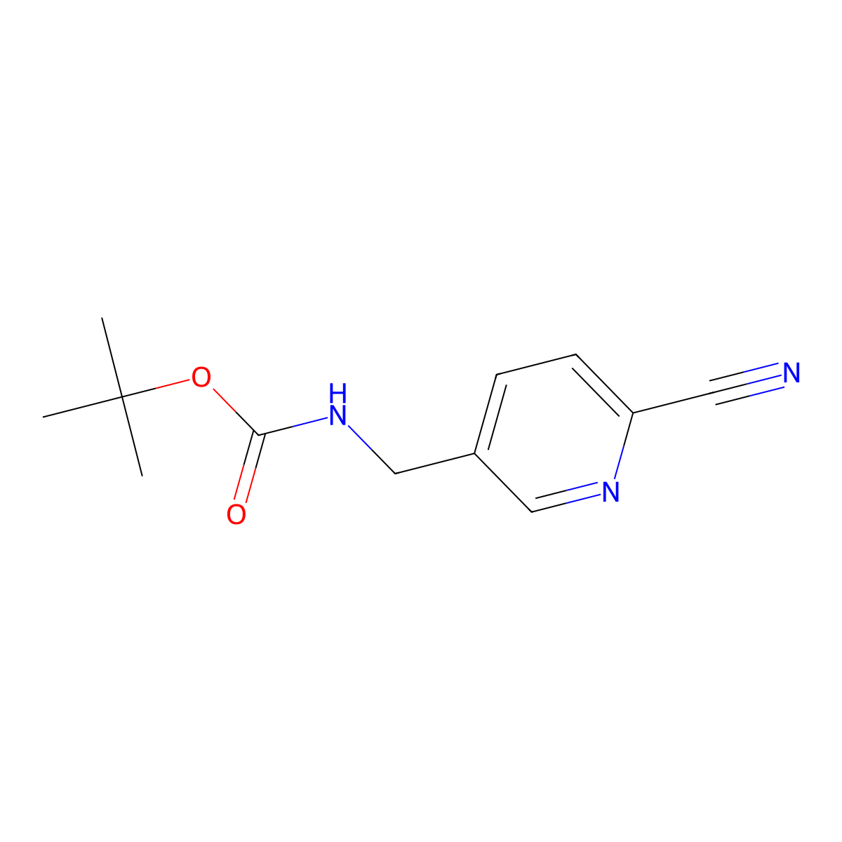 3-(Boc-aminomethyl)-6-cyanopyridine molecular structure, CAS 302341-61-3