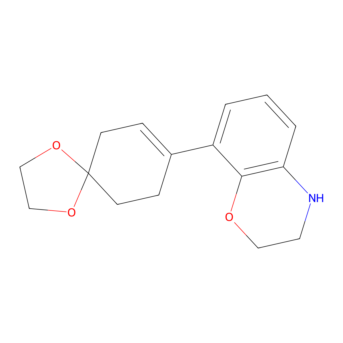 8-(1,4-Dioxaspiro[4.5]dec-7-en-8-yl)-3,4-dihydro-2H-benzo[b][1,4]oxazine molecular structure, CAS 3023410-80-9