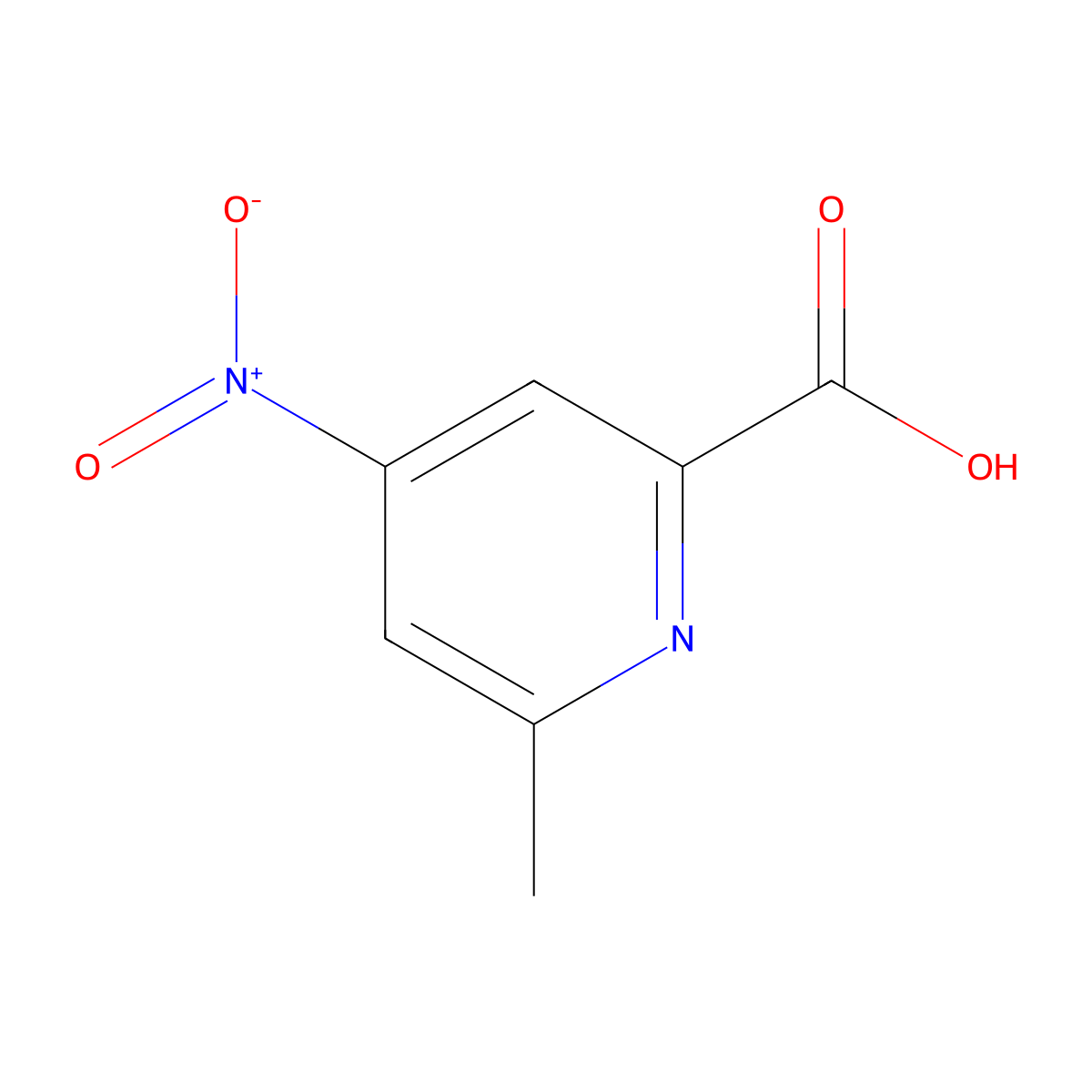 6-Methyl-4-nitropyridine-2-carboxylic acid molecular structure, CAS 30235-16-6