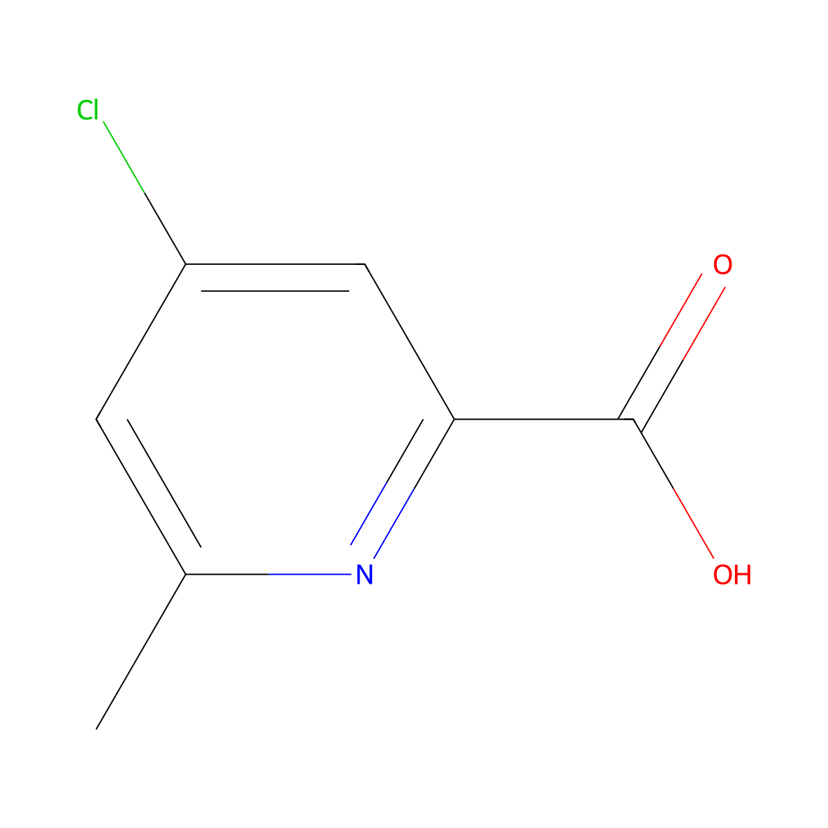4-Chloro-6-methylpyridine-2-carboxylic acid molecular structure, CAS 30235-19-9
