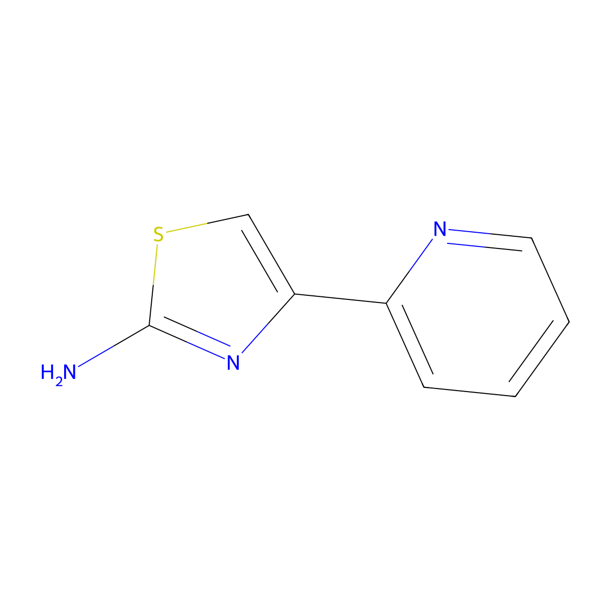 4-(Pyridin-2-yl)-1,3-thiazol-2-amine molecular structure, CAS 30235-26-8