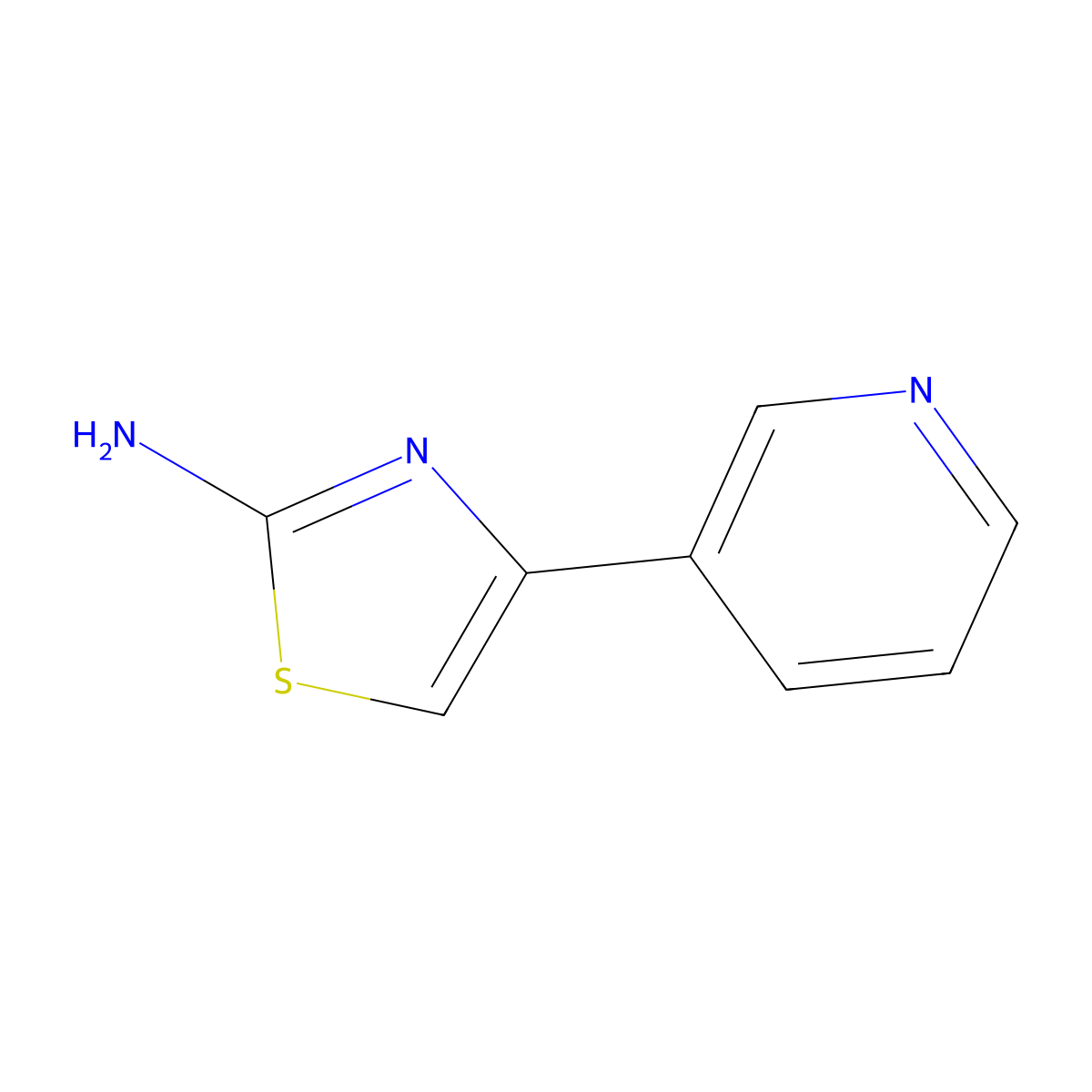 4-(3-Pyridinyl)-2-thiazolamine molecular structure, CAS 30235-27-9