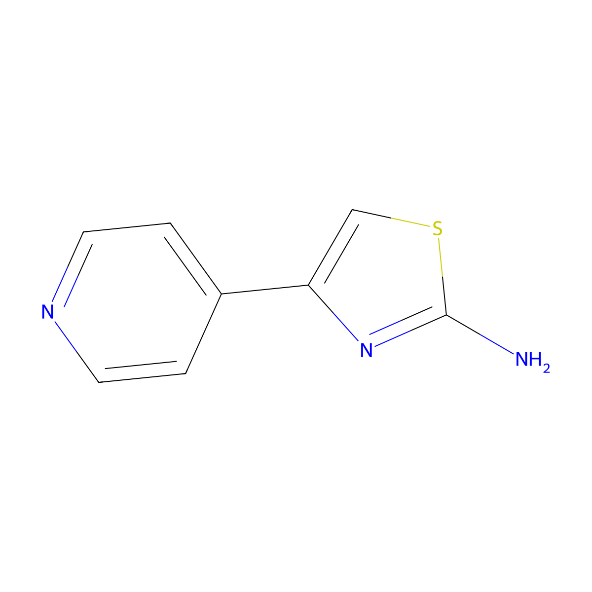 4-(Pyridin-4-yl)-1,3-thiazol-2-amine molecular structure, CAS 30235-28-0