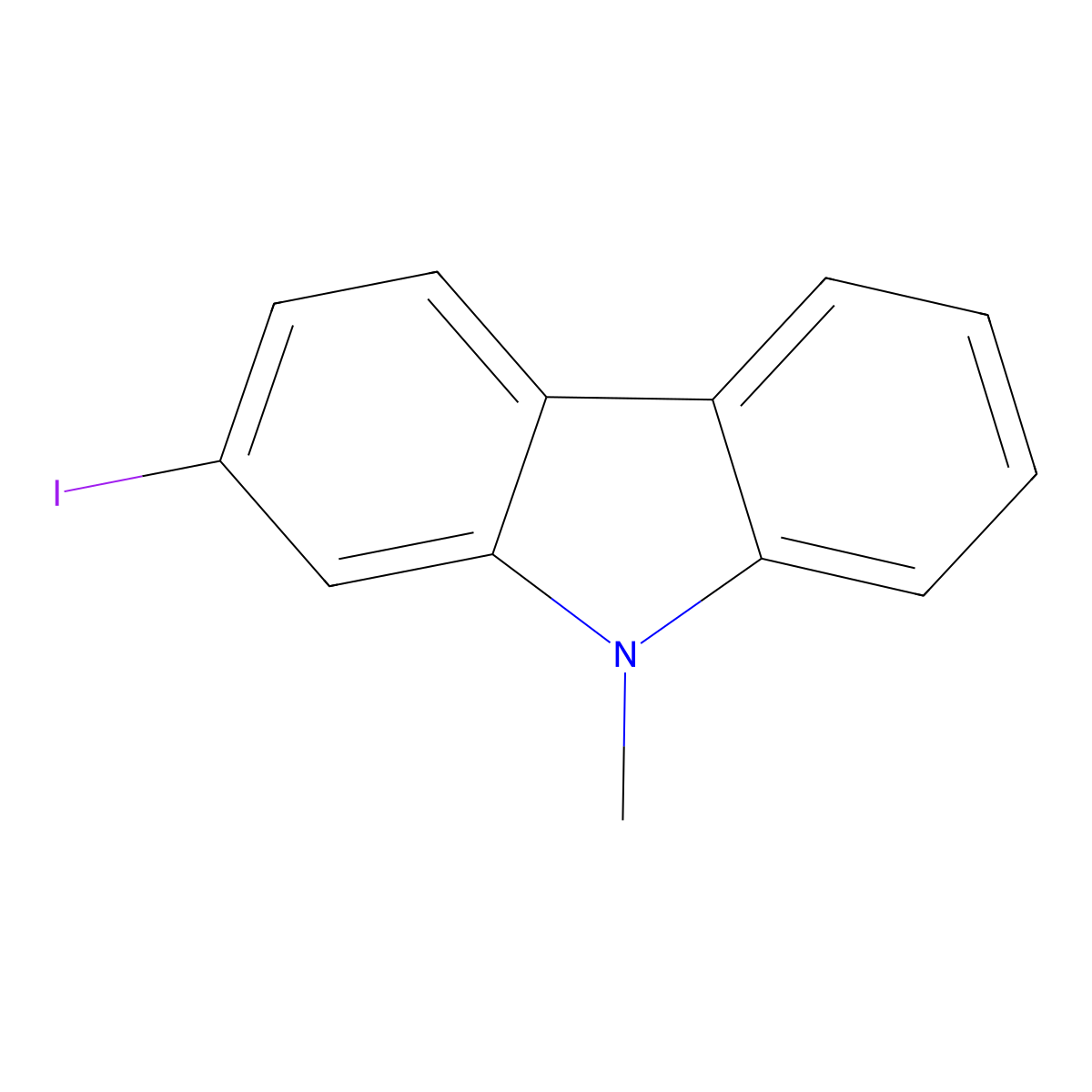 2-iodo-9-methyl-9H-carbazole molecular structure, CAS 3023529-69-0