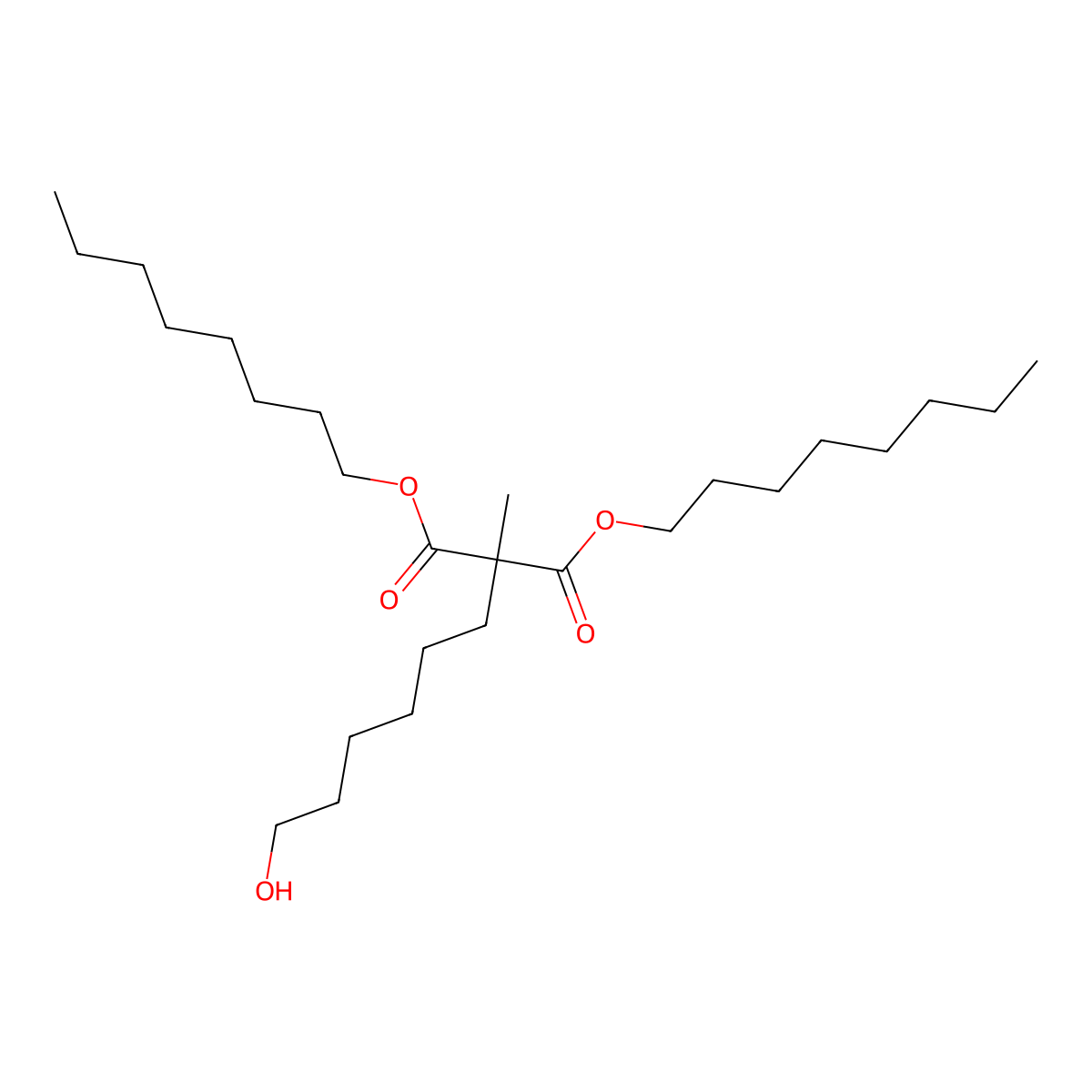 Dioctyl 2-(6-hydroxyhexyl)-2-methylmalonate molecular structure, CAS 3023566-53-9