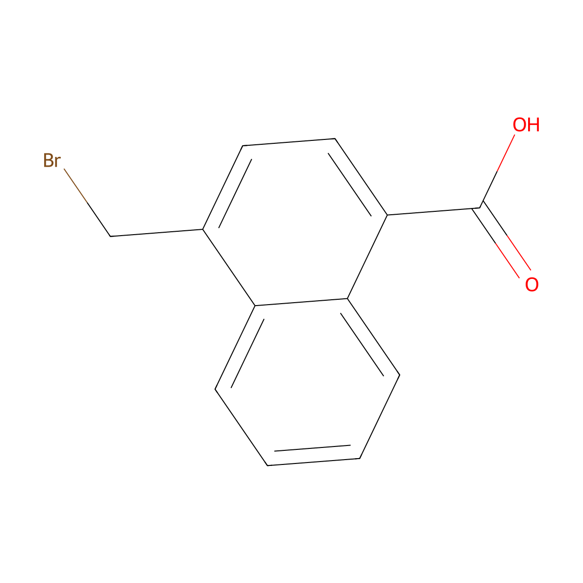 4-(bromomethyl)naphthalene-1-carboxylic Acid molecular structure, CAS 30236-02-3