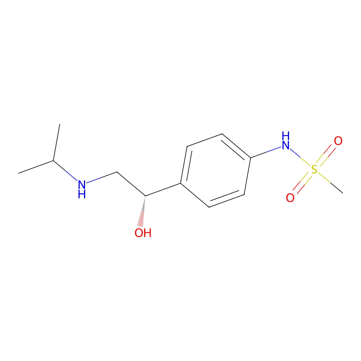 Dexsotalol molecular structure, CAS 30236-32-9