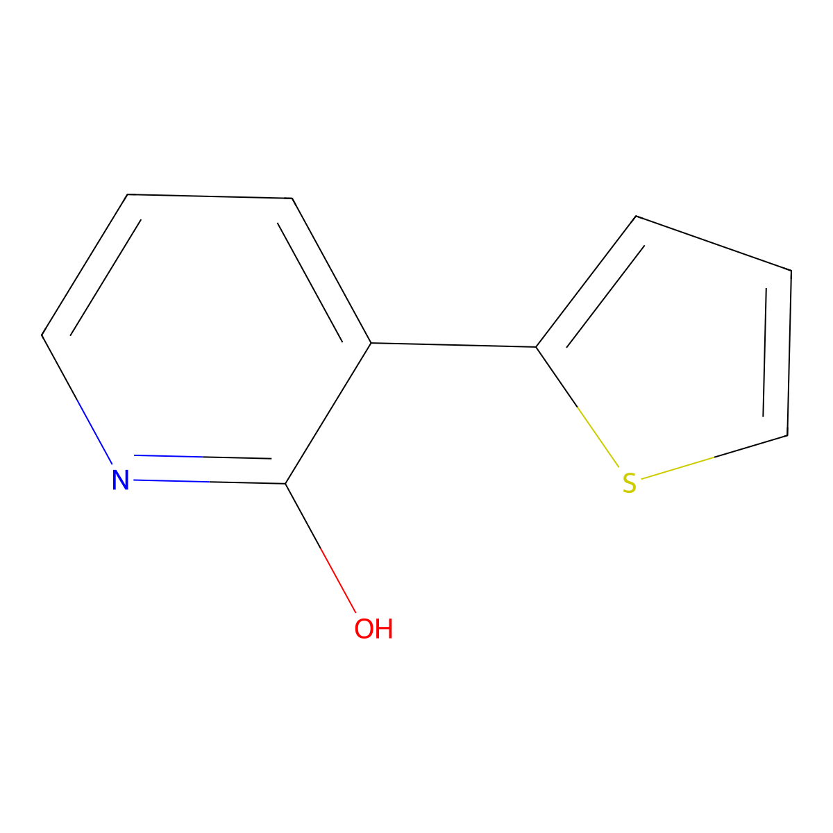 2-Hydroxy-3-(thiophen-2-YL)pyridine molecular structure, CAS 30236-48-7