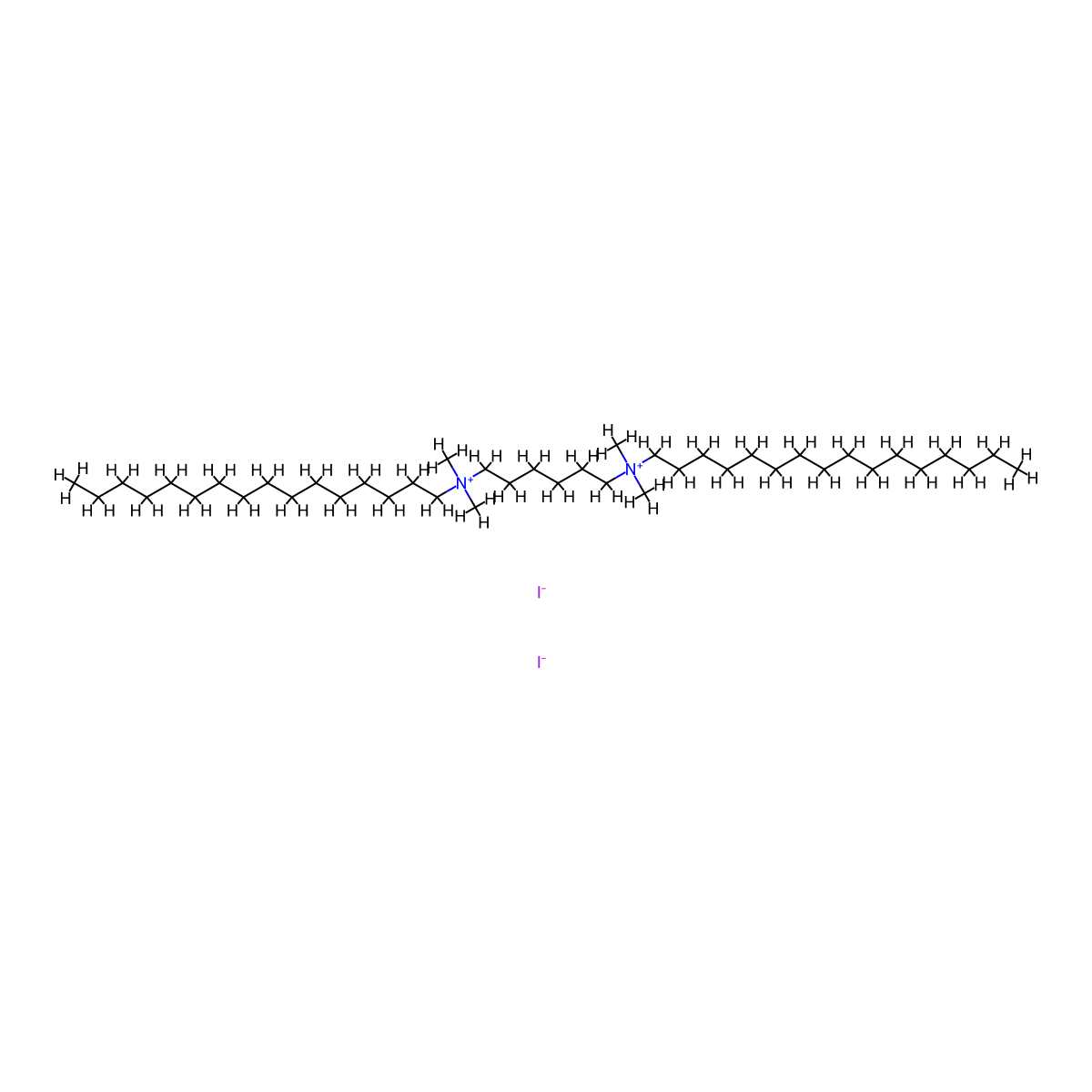 Ammonium, hexamethylenebis(dimethylhexadecyl-, diiodide molecular structure, CAS 30237-08-2