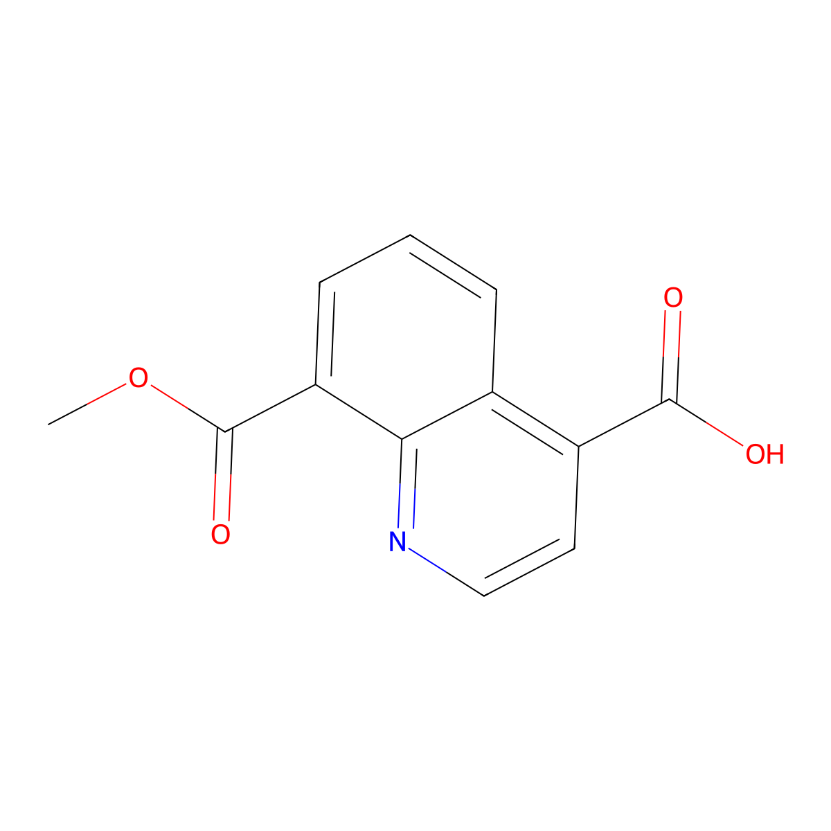 8-(Methoxycarbonyl)quinoline-4-carboxylic acid molecular structure, CAS 3023972-43-9