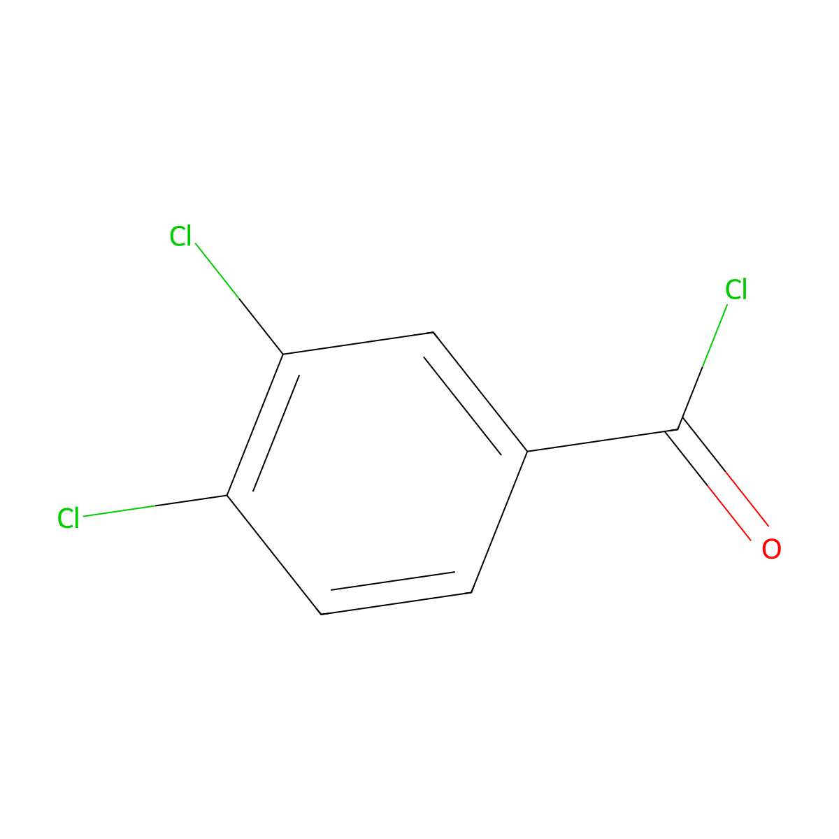 Benzoyl chloride, 3,4-dichloro- molecular structure, CAS 3024-72-4