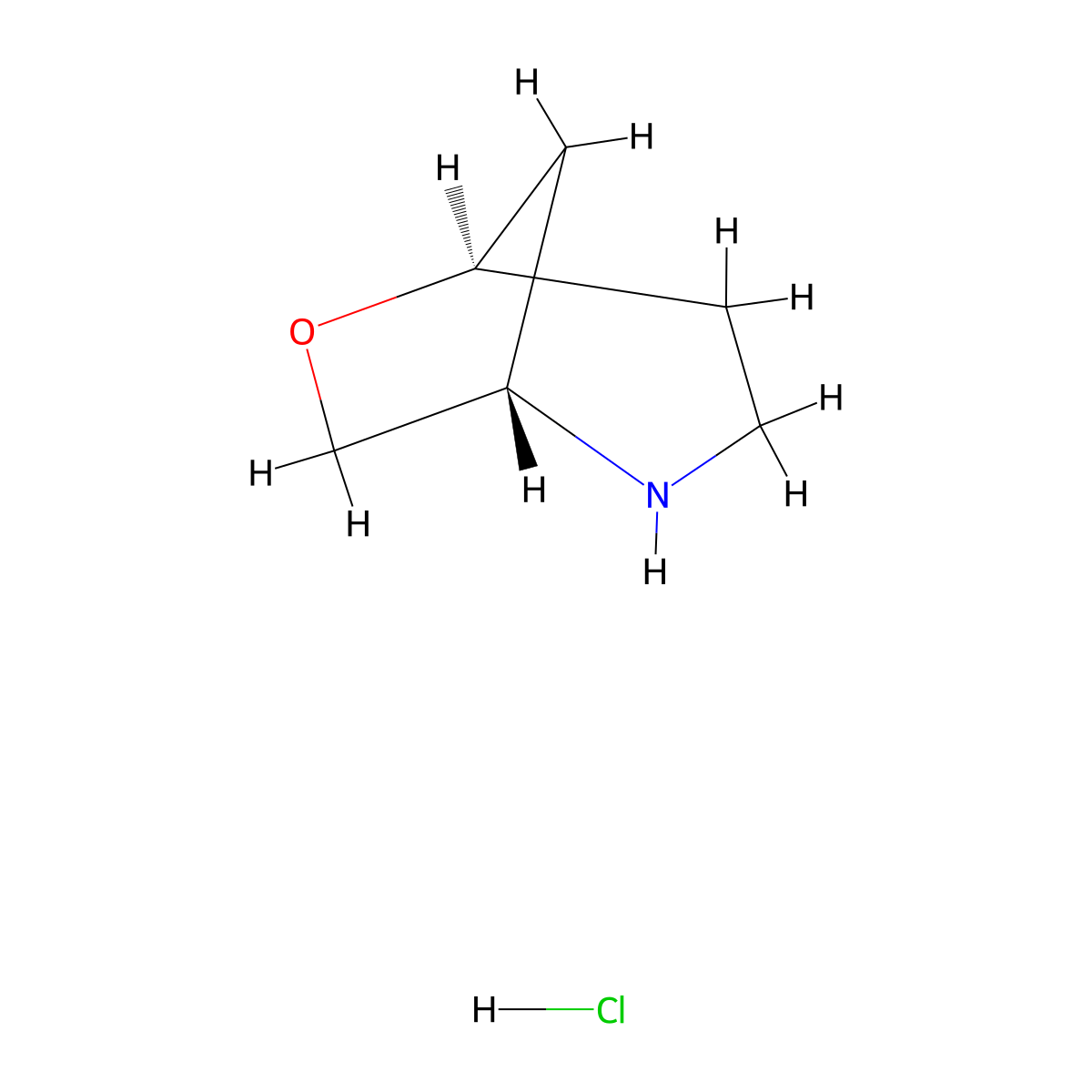 (1S,5R)-6-oxa-2-azabicyclo[3.2.1]octane;hydrochloride molecular structure, CAS 3024071-92-6