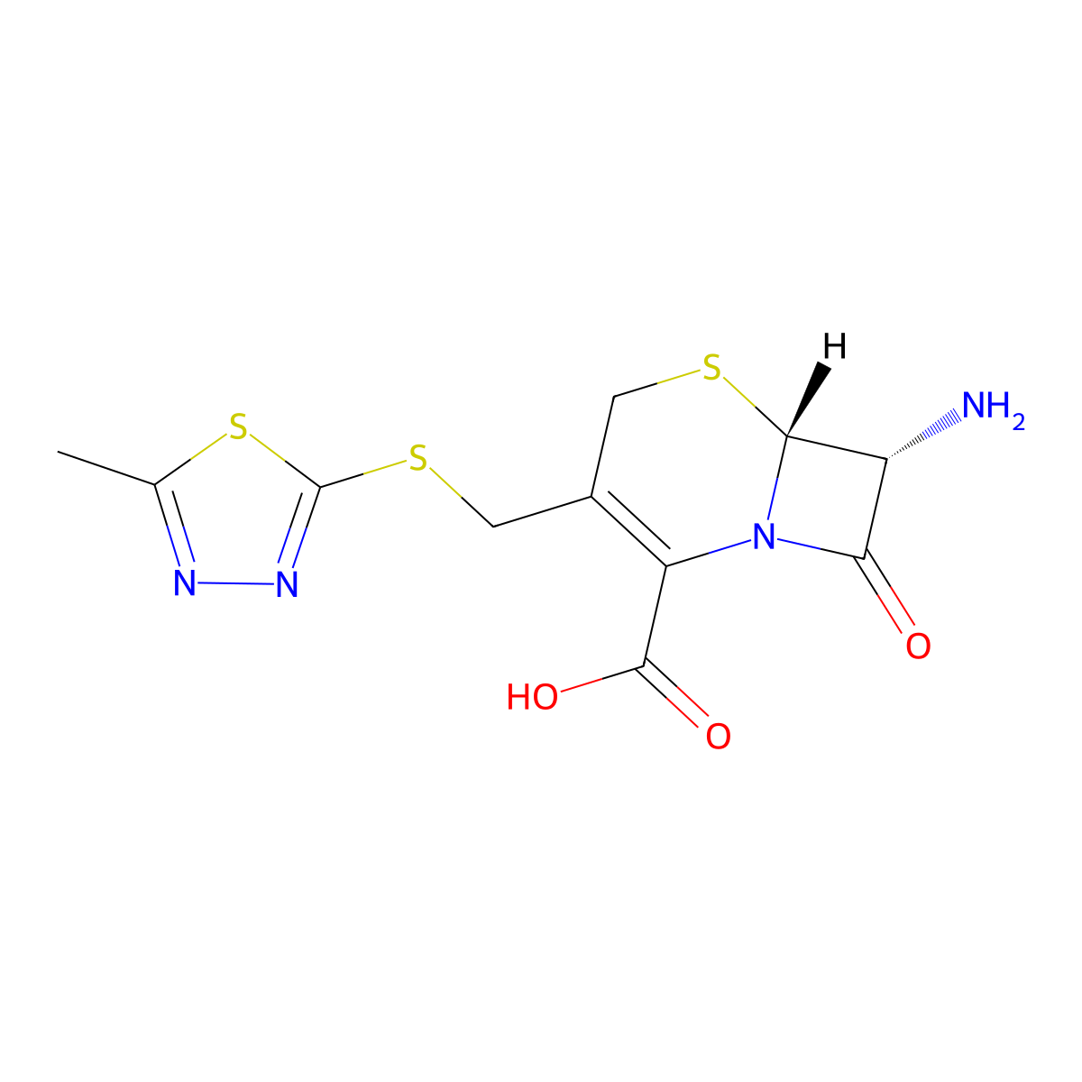 Cefazolin deacylated molecular structure, CAS 30246-33-4
