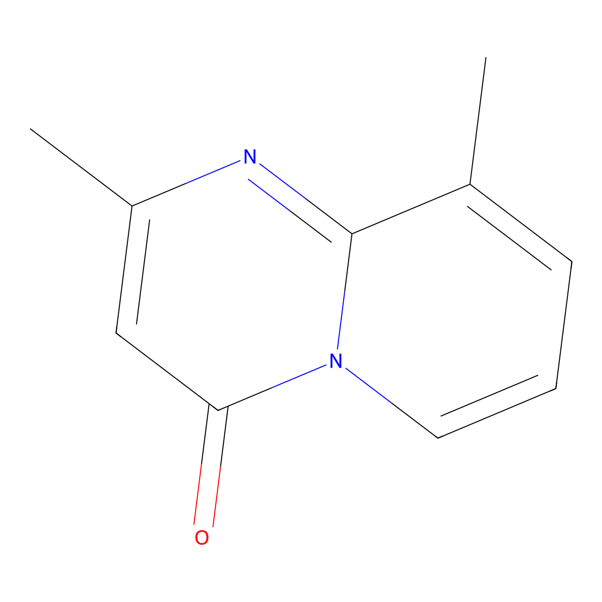 2,9-Dimethyl-4H-pyrido(1,2-a)pyrimidin-4-one molecular structure, CAS 30247-65-5