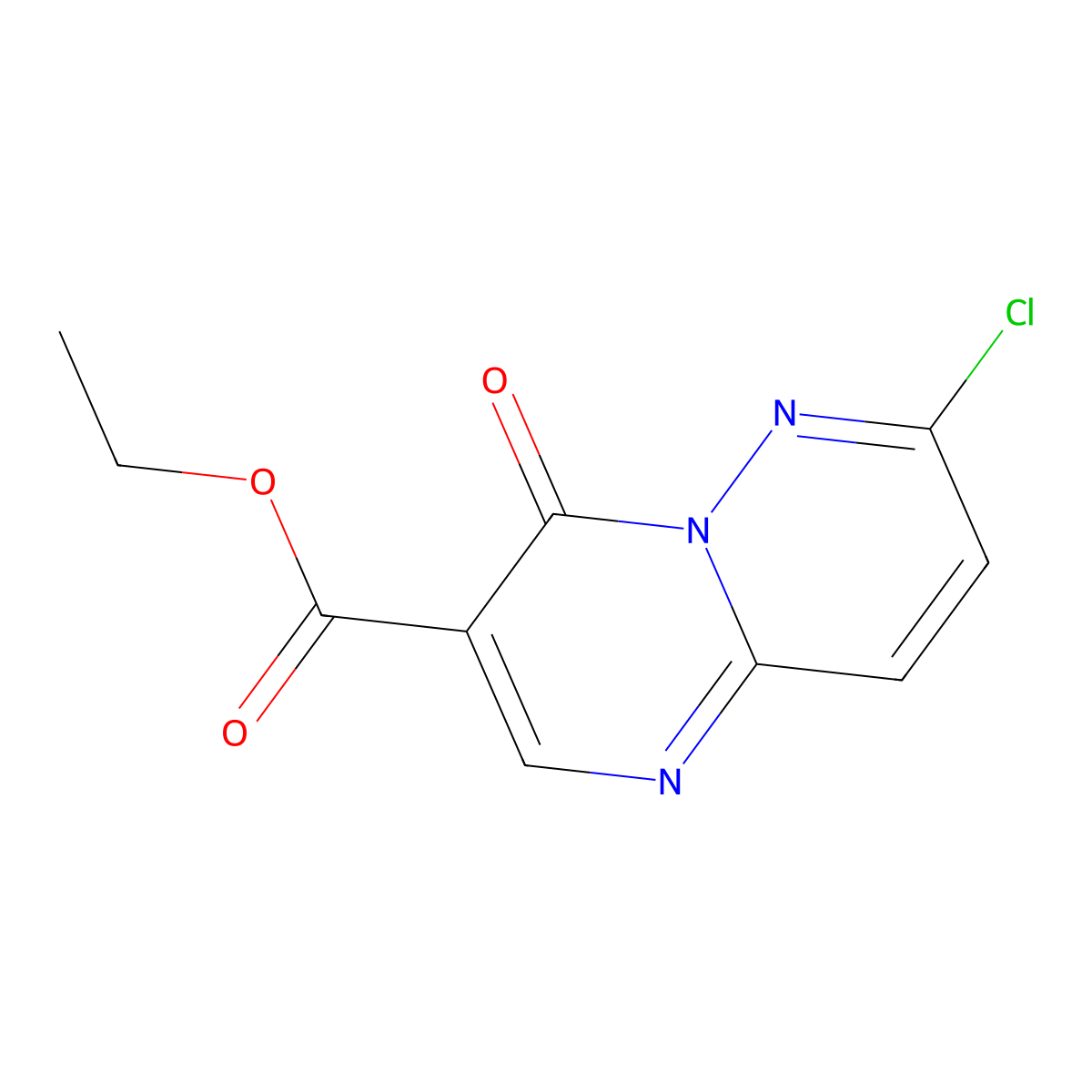 Ethyl 7-chloro-4-oxo-4H-pyrimido[1,2-b]pyridazine-3-carboxylate molecular structure, CAS 30247-72-4