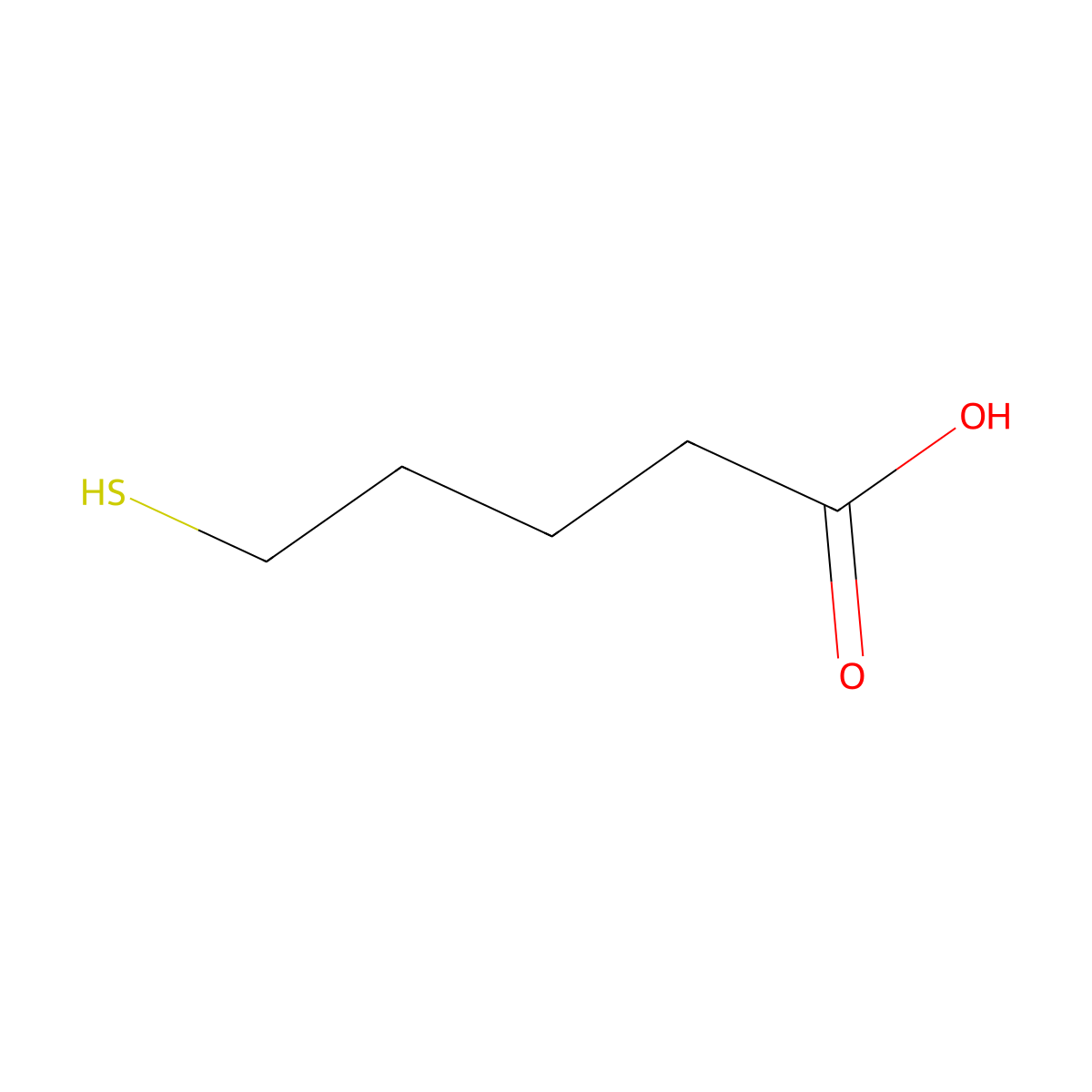 5-sulfanylpentanoic Acid molecular structure, CAS 30247-98-4