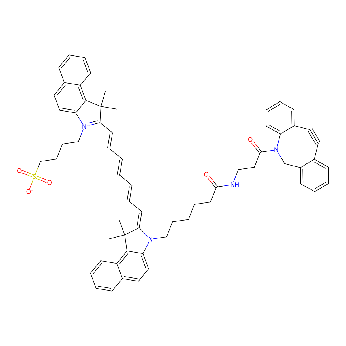 Indocyanine green dibenZoaZacyclooctyne (ICG-DBCO) molecular structure, CAS 3024705-52-7