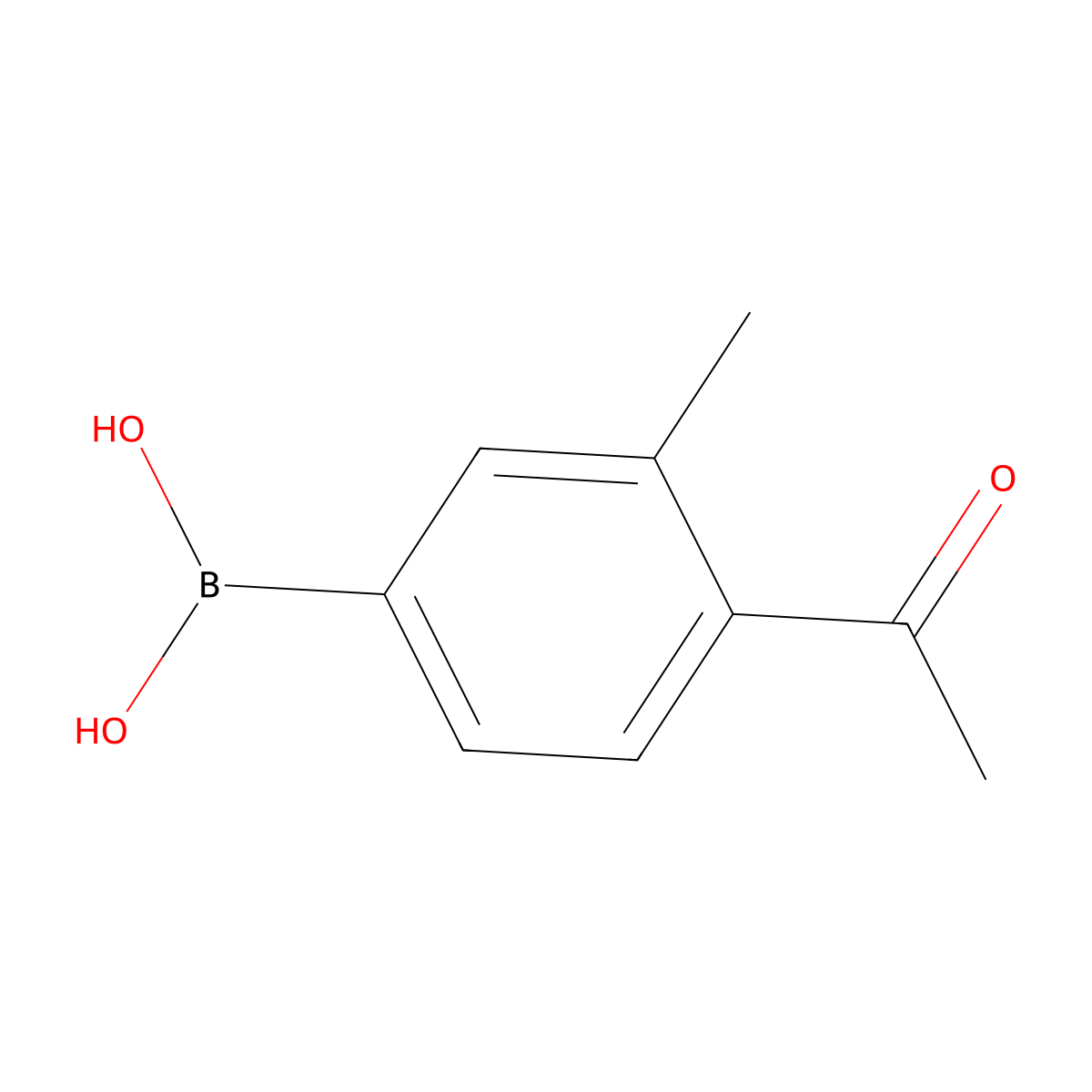 (4-Acetyl-3-methylphenyl)boronic acid molecular structure, CAS 3024759-46-1