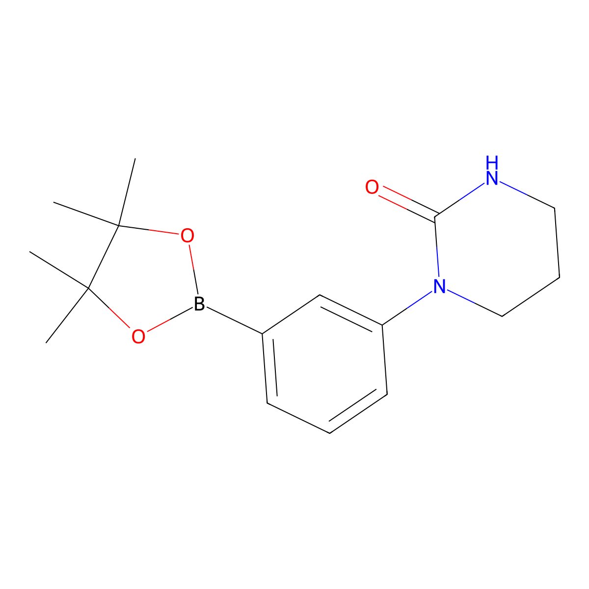 1-[3-(4,4,5,5-Tetramethyl-1,3,2-dioxaborolan-2-yl)phenyl]-1,3-diazinan-2-one molecular structure, CAS 3024822-14-5